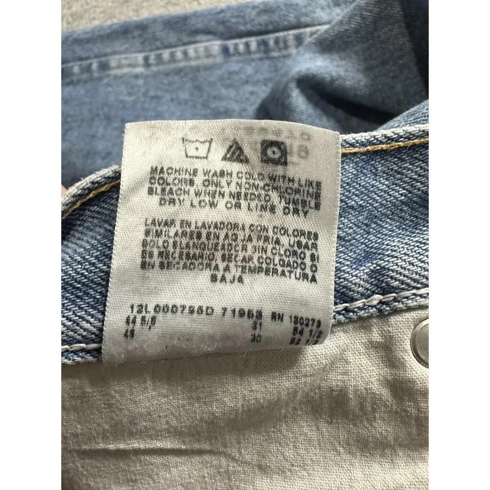 Wrangler Jeans Mens 42x30 Blue Regular Fit Authentic Denim Straight Leg YKK Zip - Picture 2 of 13